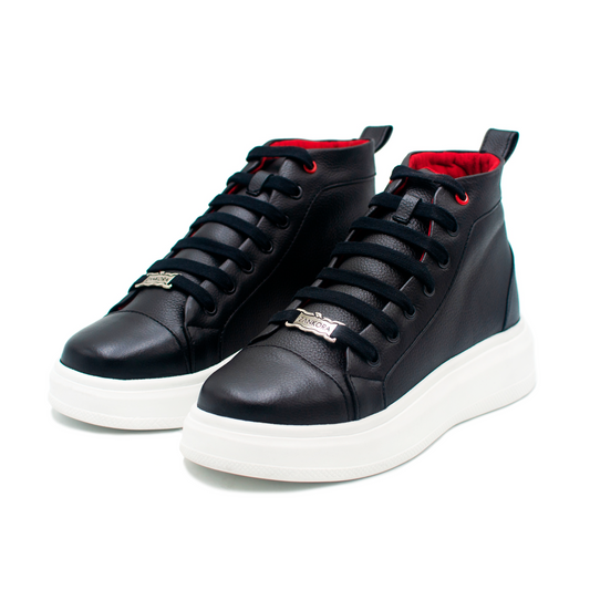 SNEAKERS TIPO BOTÍN COMPLETAMENTE EN PIEL GENUINA FLOTTER - BWE912