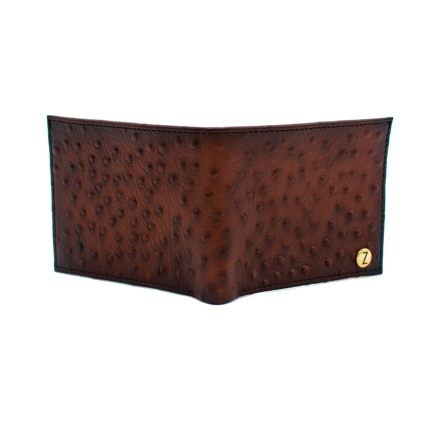 CARTERA EN PIEL GRABADA EN GRANO DE AVESTRUZ - HI0302