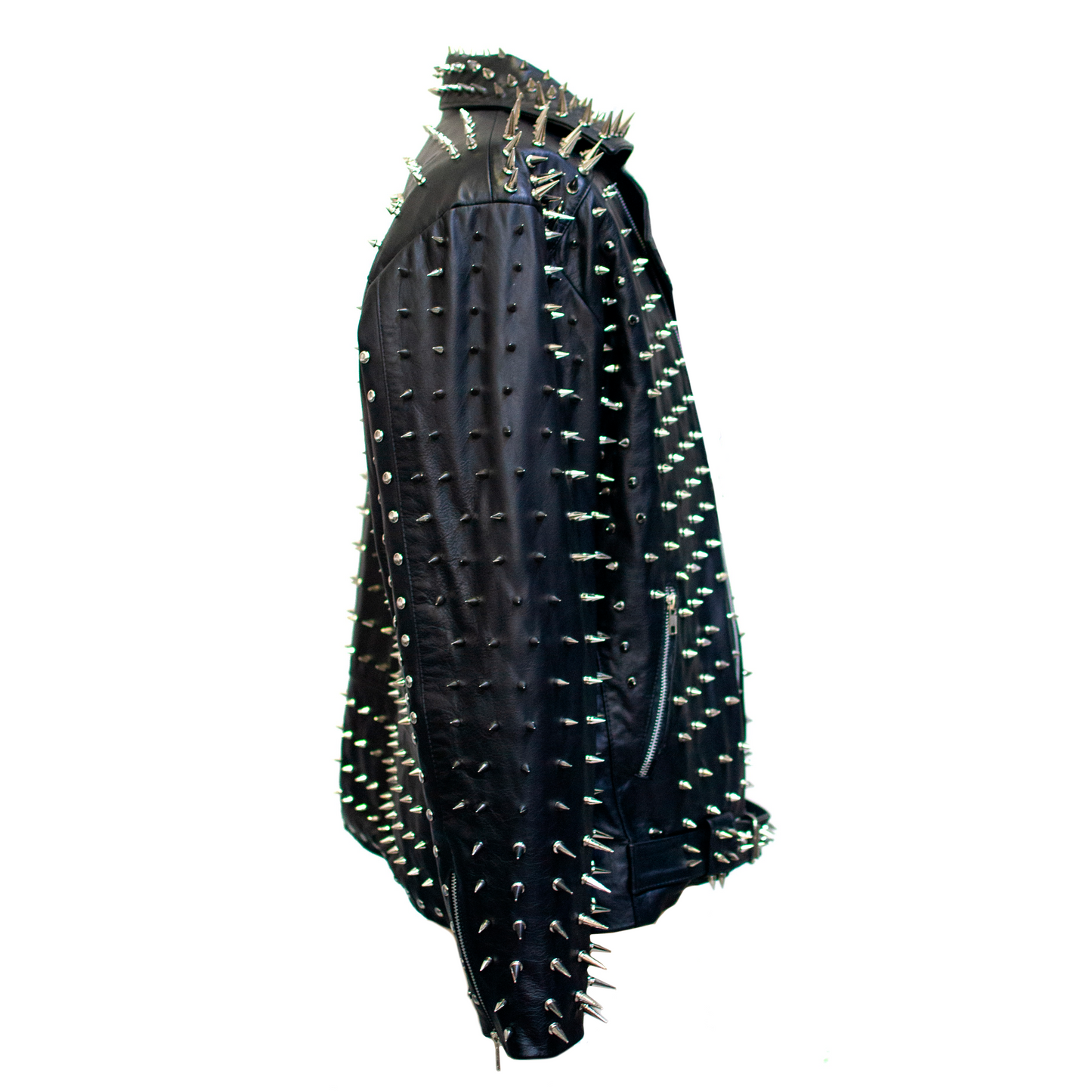 CHAMARRA EN PIEL DE BORREGO NEGRO CON ESTOPEROLES - CJO045