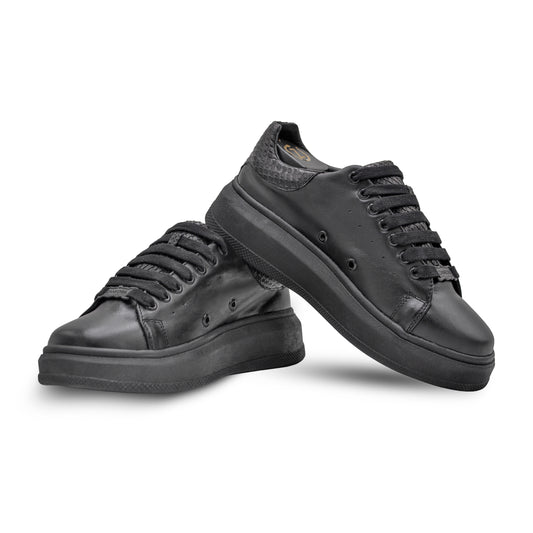 TENIS SNEAKER EN PIEL EXÓTICA DE BECERRO ITALIANO CON PITÓN - KOP302