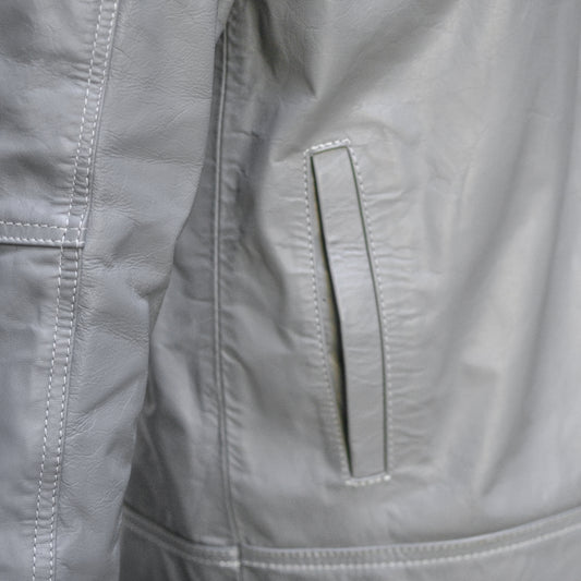 CHAMARRA PARA CABALLERO CASUAL EN PIEL DE BORREGO GRIS- COC93A