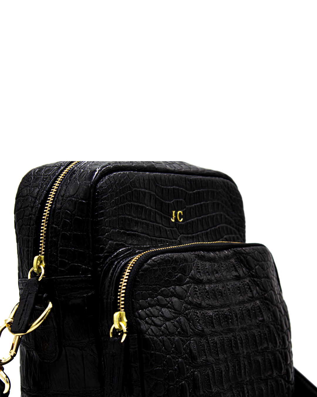 BANDOLERA CROCO FULL INSANE BLACK