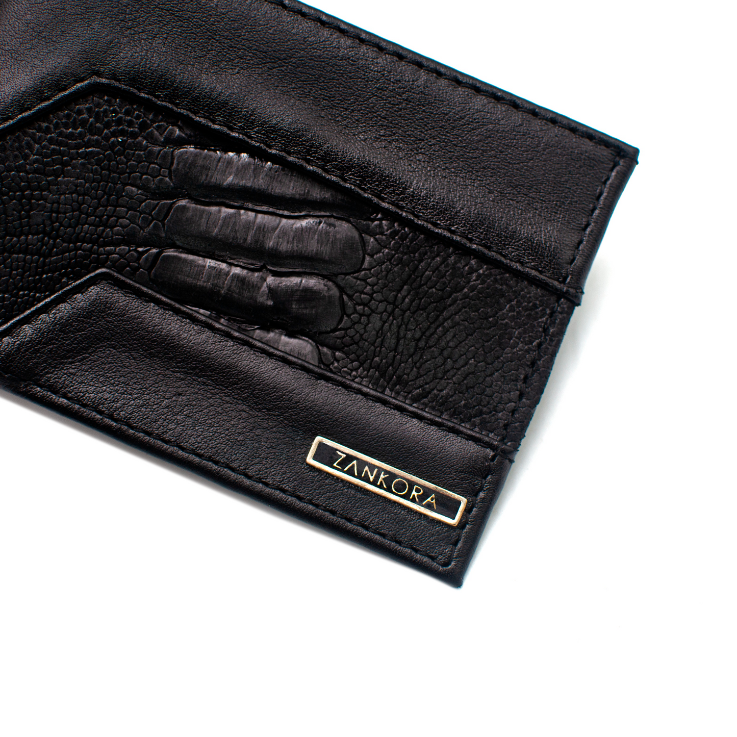 CARTERA EN PIEL GENUINA EN PATA DE AVESTRUZ - CDO203