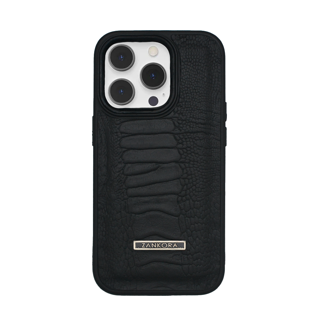 FUNDA / CASE / CARCASA PARA CELULAR EN PIEL / CUERO GRABADO DE PATA DE AVESTRUZ - HBY948L