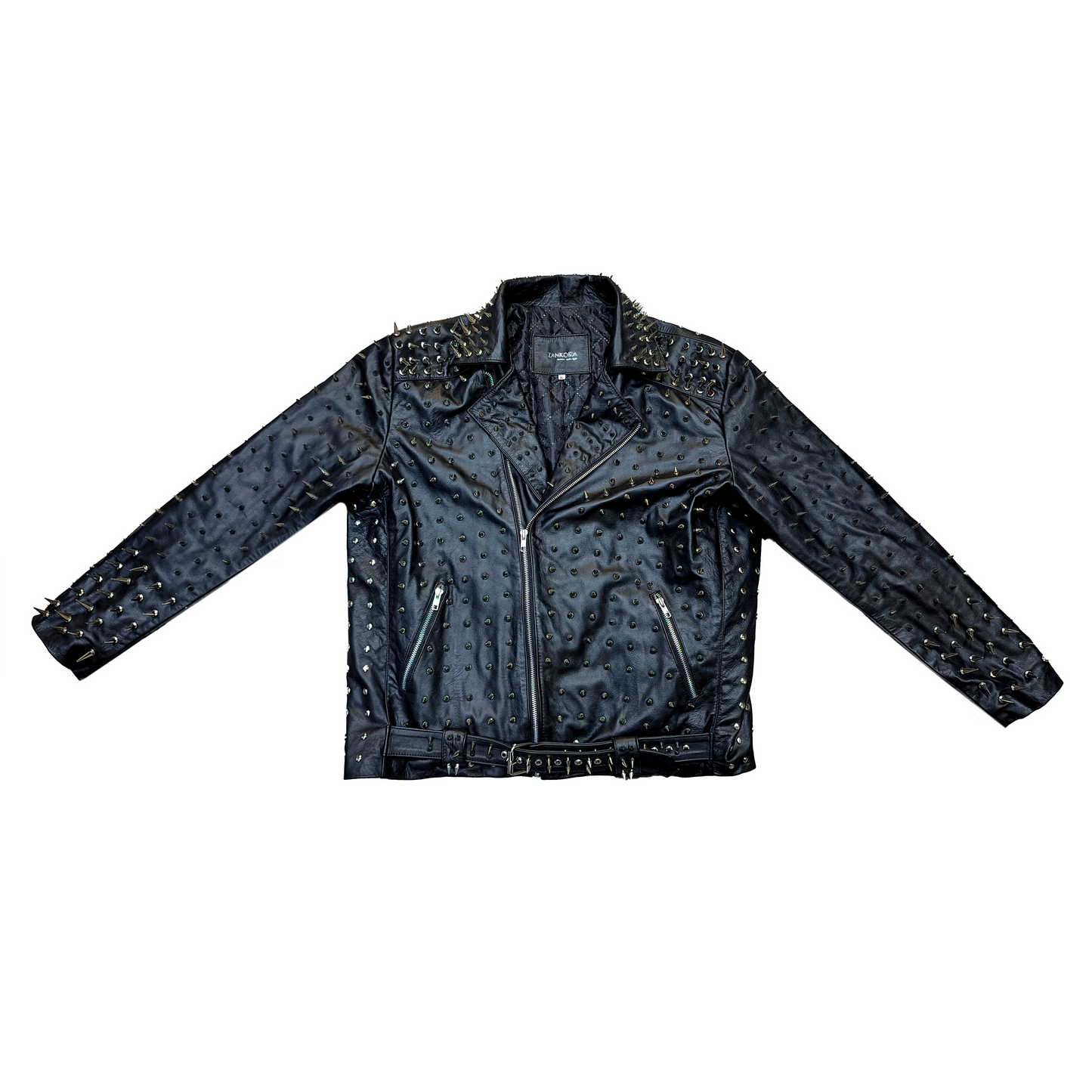 CHAMARRA EN PIEL DE BORREGO NEGRO CON ESTOPEROLES - CJO045
