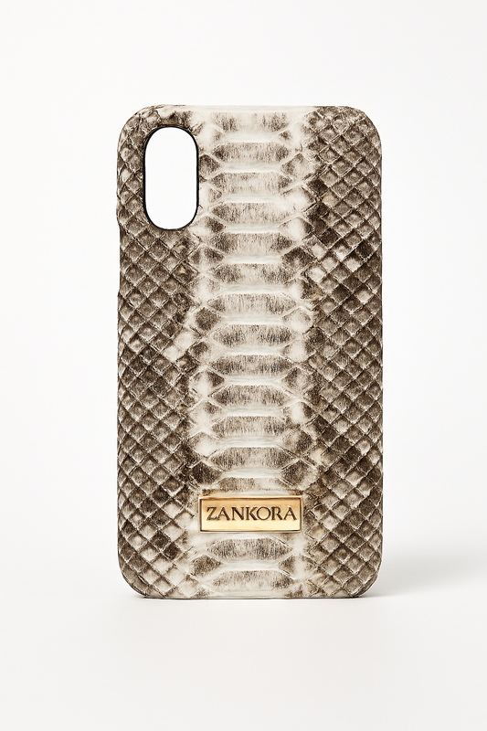 FUNDA / CASE / CARCASA PARA CELULAR EN PIEL / CUERO EXÓTIC DE SERPIENTE PITÓN CORTE BACK (LOMO) - FQA012K