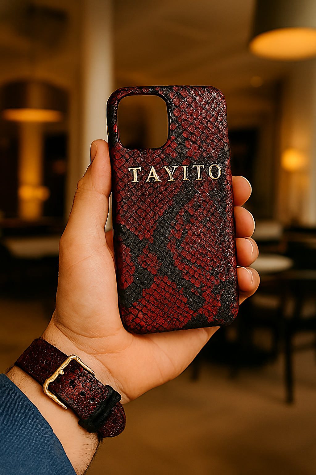 FUNDA / CASE / CARCASA PARA CELULAR EN PIEL / CUERO EXÓTIC DE SERPIENTE PITÓN CORTE BELLY (PANZA) - RSZ012B