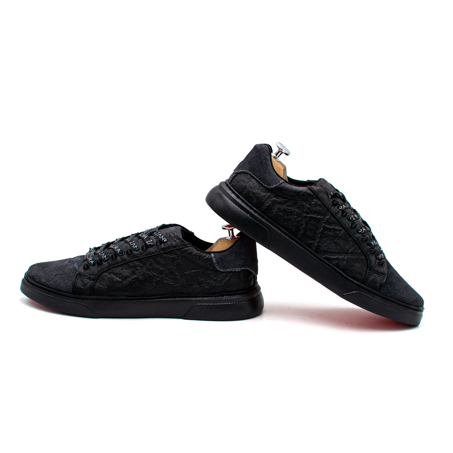 SNEAKER EN PIEL GRABADO DE ELEFANTE CON NOBUCK Y ESTOPEROLES - FEO902K