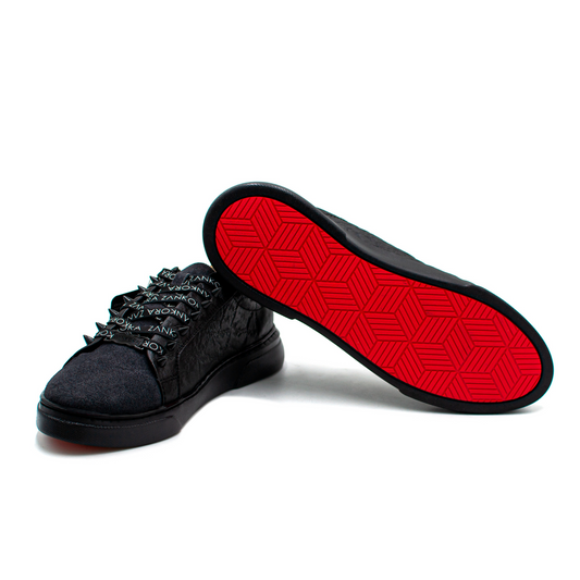 SNEAKER EN PIEL GRABADO DE ELEFANTE CON NOBUCK Y ESTOPEROLES - FEO902K