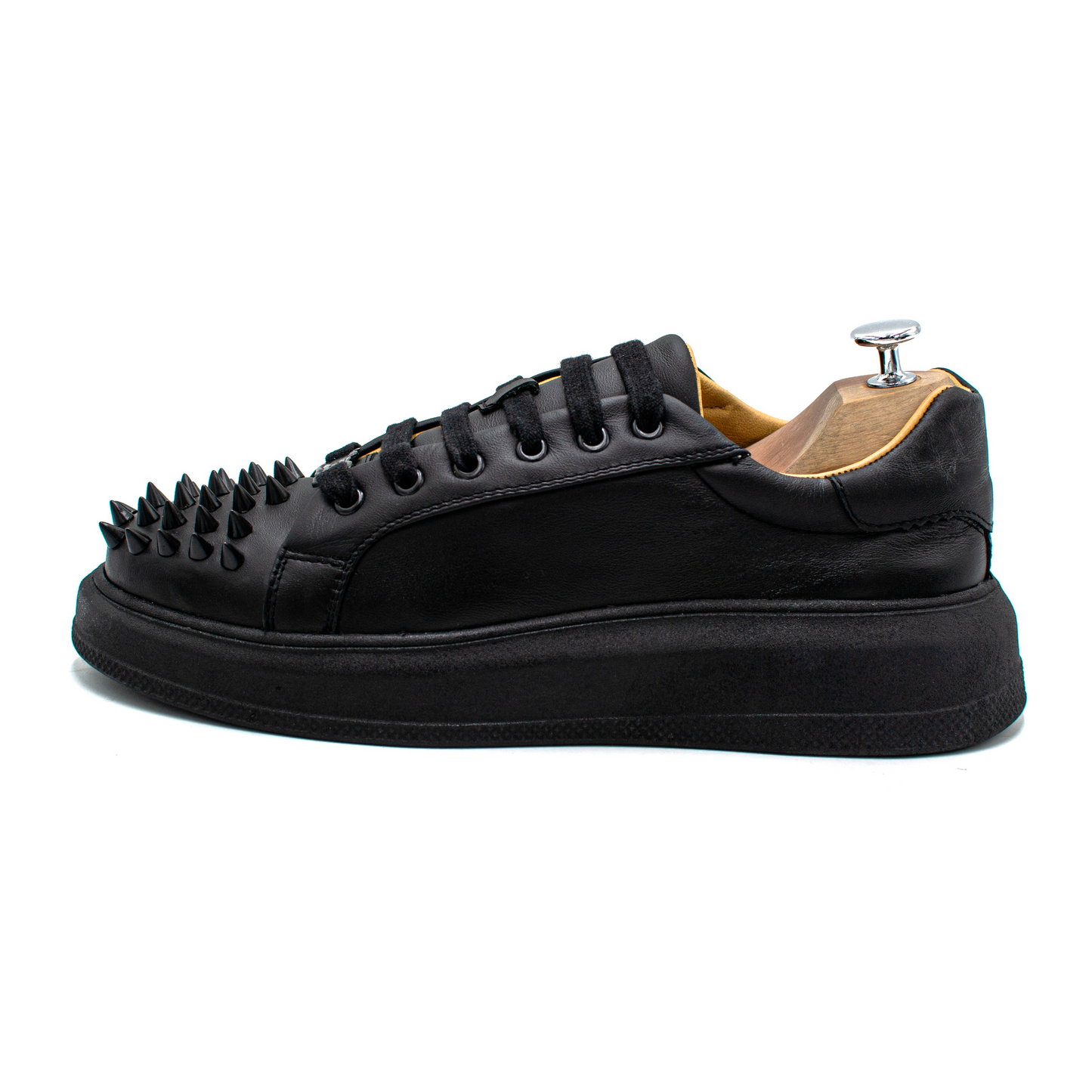 SNEAKERS EN PIEL GENUINA DE RES CON ESTOPEROLES EN PUNTERA - UIE302L