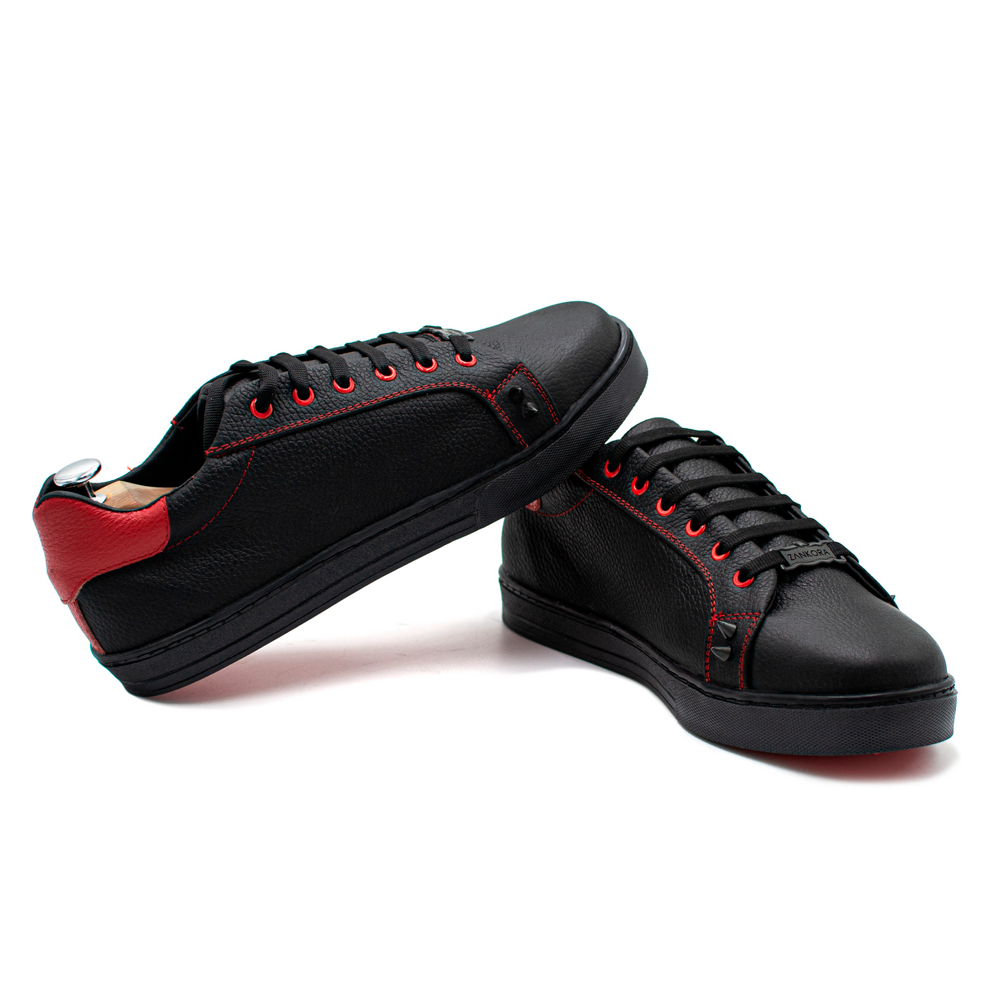 TENIS SNEAKER RES FLOTTER NEGRO CON ROJO Y ESTOPEROLES - KIO923I