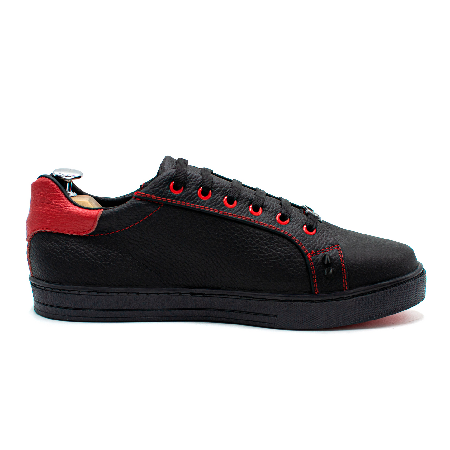 TENIS SNEAKER RES FLOTTER NEGRO CON ROJO Y ESTOPEROLES - KIO923I
