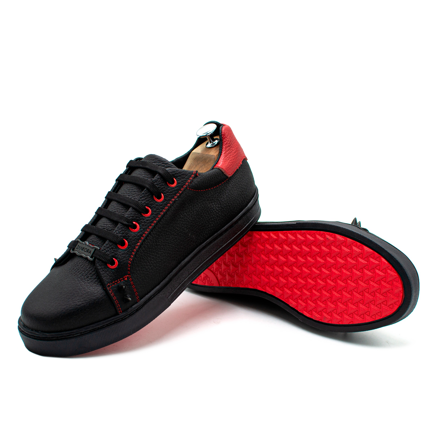TENIS SNEAKER RES FLOTTER NEGRO CON ROJO Y ESTOPEROLES - KIO923I
