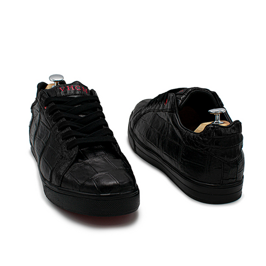 TENIS SNEAKERS COMPLETAMENTE DE COCODRILO BLACK CHERRY - S84LY9H