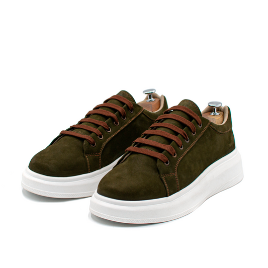TENIS SNEAKERS COMPLETAMENTE NOBUCK VERDE - FWO102L