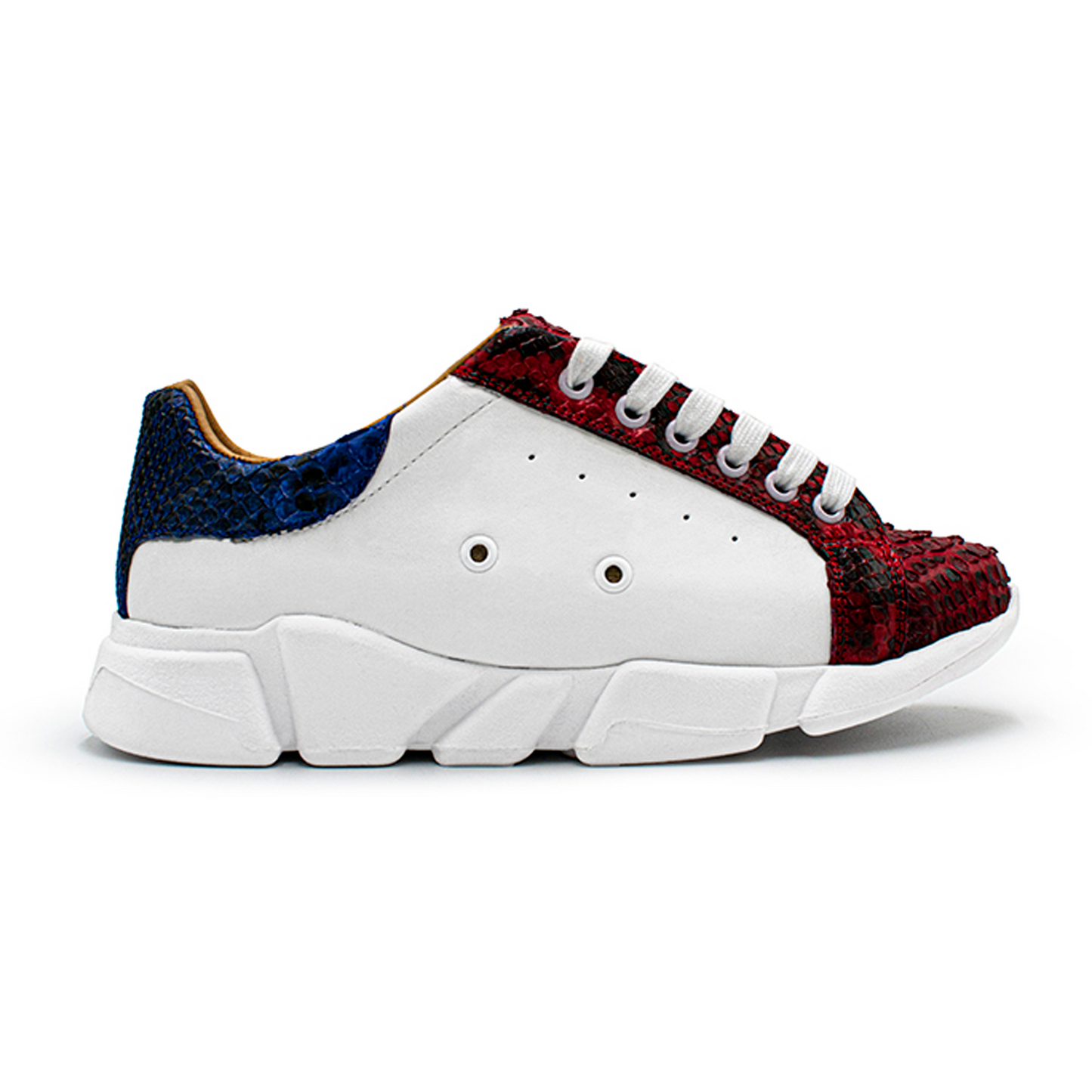 TENIS SNEAKERS DE BECERRO Y PITÓN - SRNN857H