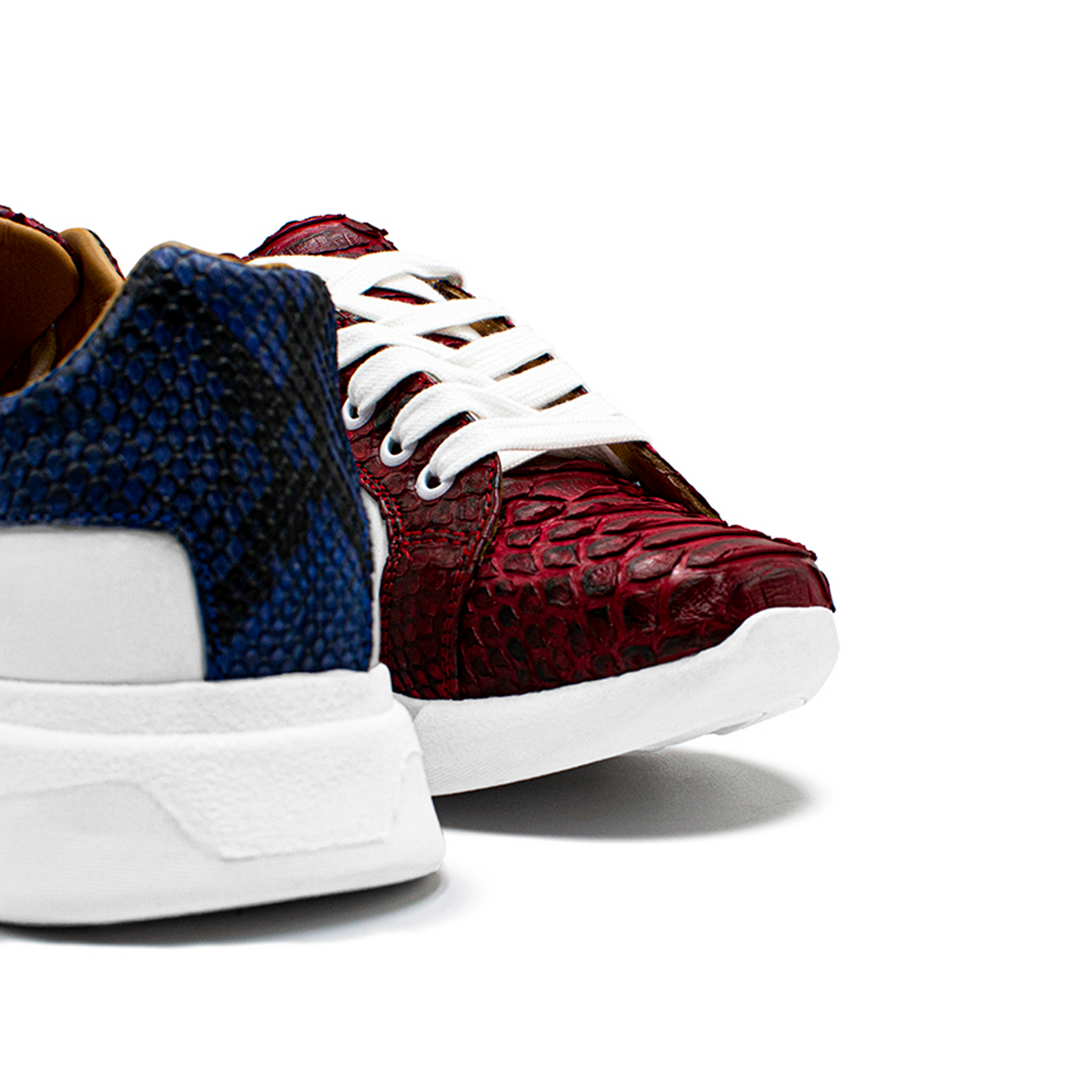 TENIS SNEAKERS DE BECERRO Y PITÓN - SRNN857H