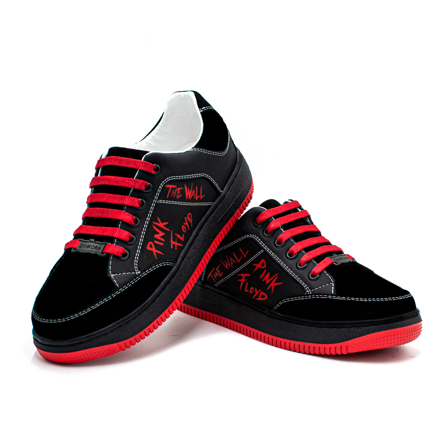TENIS SNEAKERS DE PINK FLOYD CON PIEL DE BECERRO CON GAMUZA - QPO102K
