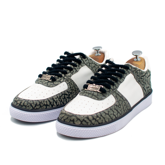 TENIS SNEAKERS EN PIEL GENUINA DE BECERRO ITALIANO CON CUELLO DE TORO - SCI239