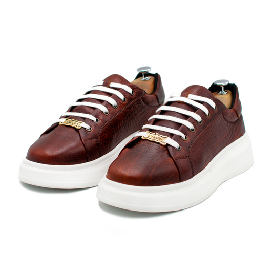 TENIS SNEAKERS EN PIEL GENUINA TOTALMENTE DE BISONTE - SBI203