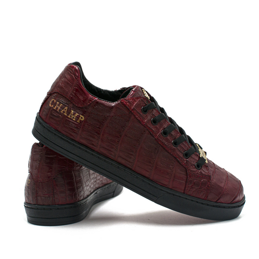 TENIS SNEAKERS COMPLETAMENTE EN PIEL GENUINA DE COCODRILO - JHK476HJ