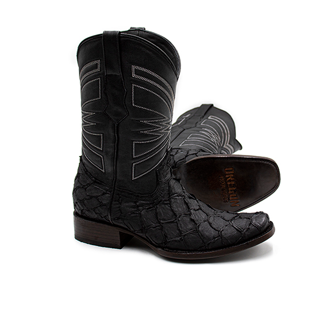 BOTAS VAQUERAS DE PIEL EXÓTICA DE PESCADO PIRARUCU - BV958PZ