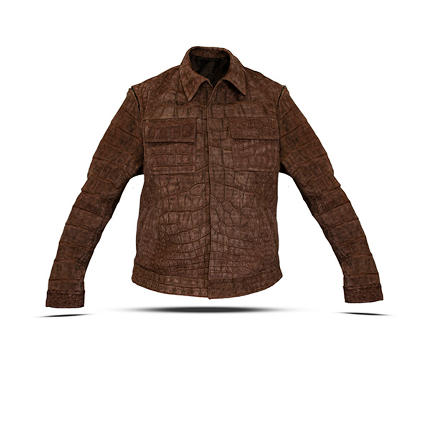 CHAMARRA PARA CABALLERO EN PIEL EXÓTICA DE COCODRILO AMERICAN ALLIGATOR - CJE94C