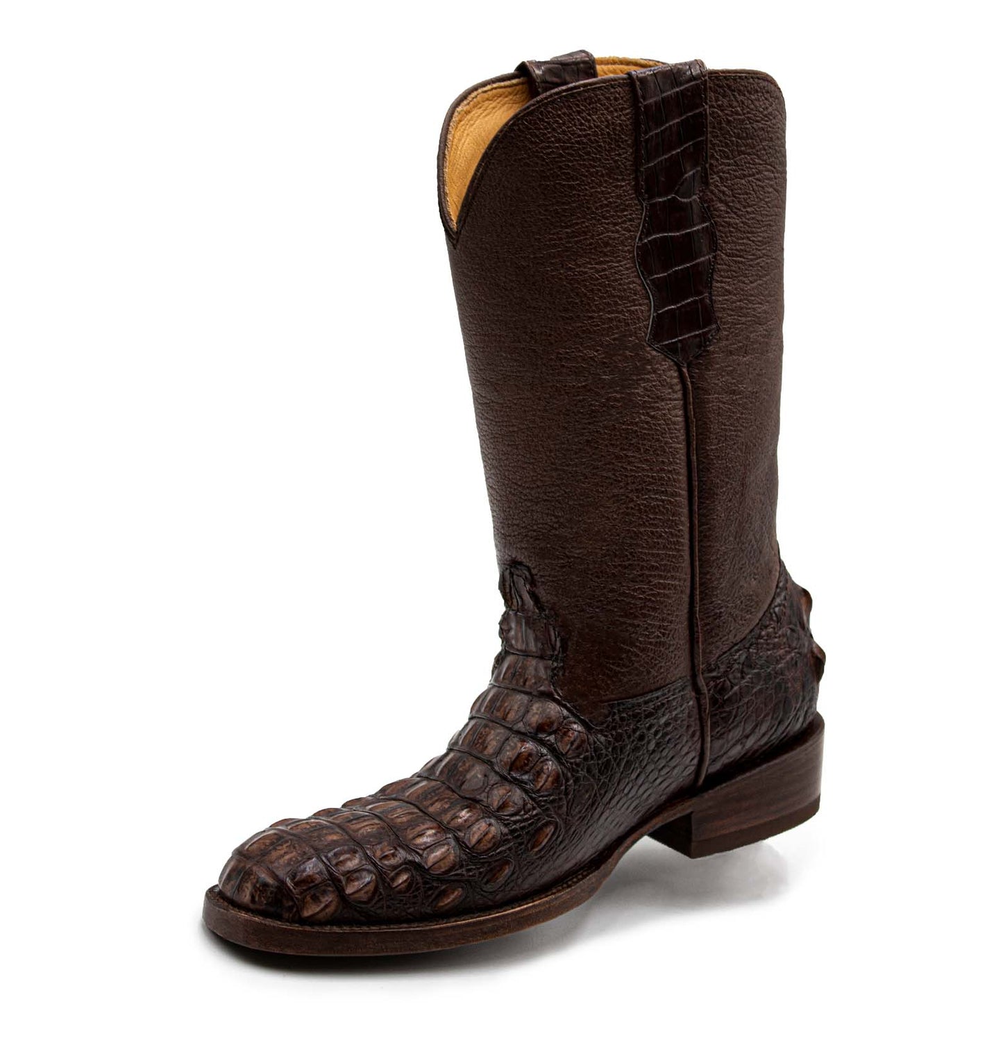 BOTAS EN PIEL GENUINA DE COCODRILO BACK LOMO Y NUCA - BAC168J