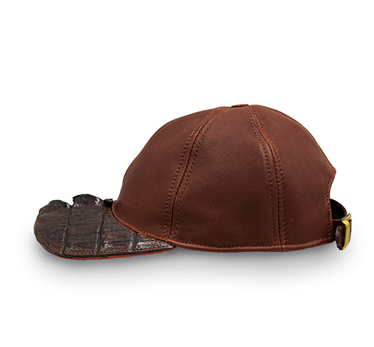 GORRA DE COLA DE COCODRILO CAFÉ - GOR937L
