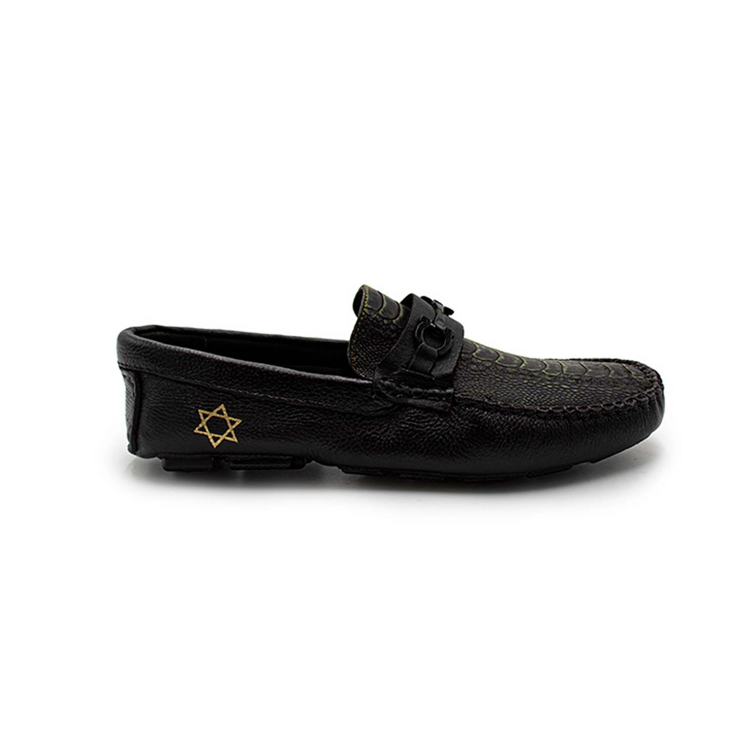 MOCASINES PARA CABALLERO EN PIEL EXÓTICA DE PATA DE AVESTRUZ - MPT957B