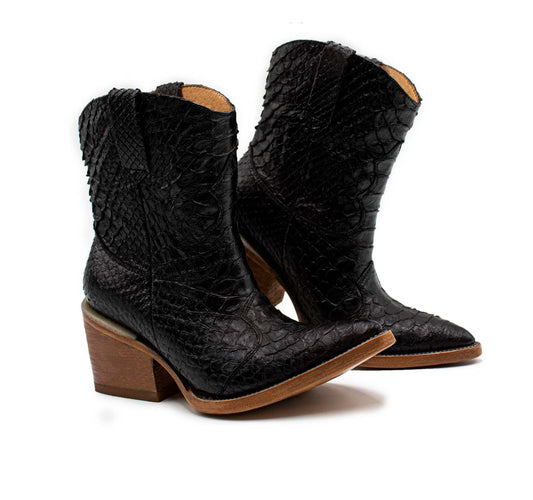 BOTÍN DE PIEL EXÓTICA DE PITÓN PARA DAMA - DBV138R