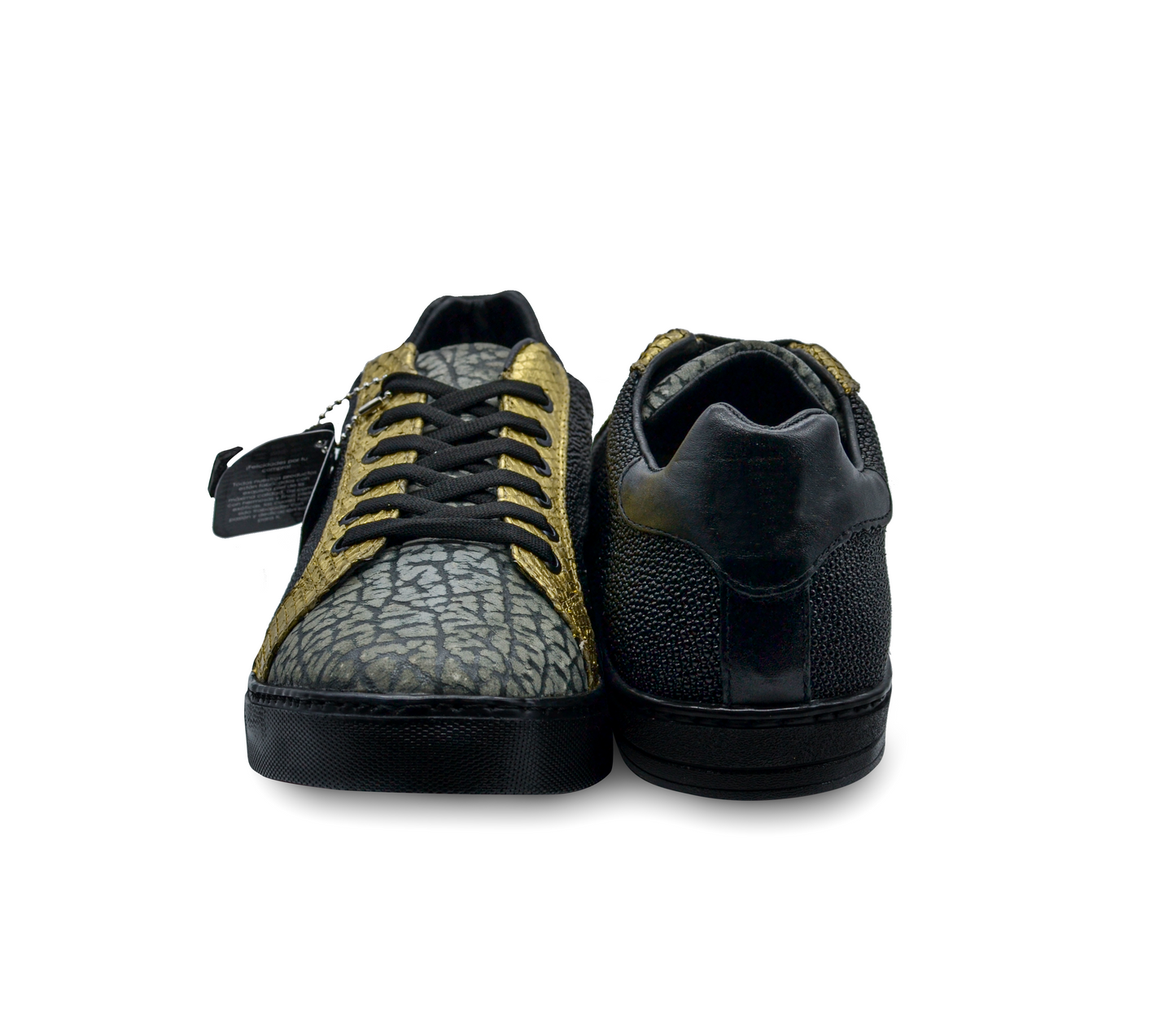 TENIS SNEAKERS DE PITÓN DORADO, ELEFANTE Y MANTARRAYA - HAG768H