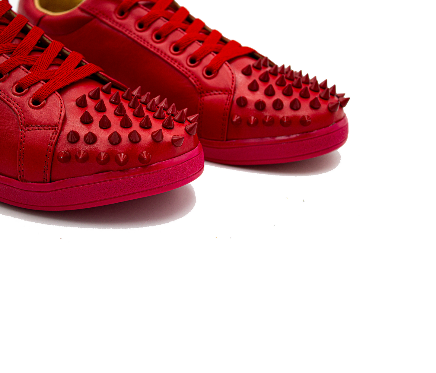 TENIS SNEAKERS ROJOS COMPLETAMENTE BECERRO ITALIANO CON ESTOPEROLES - GAHU879I