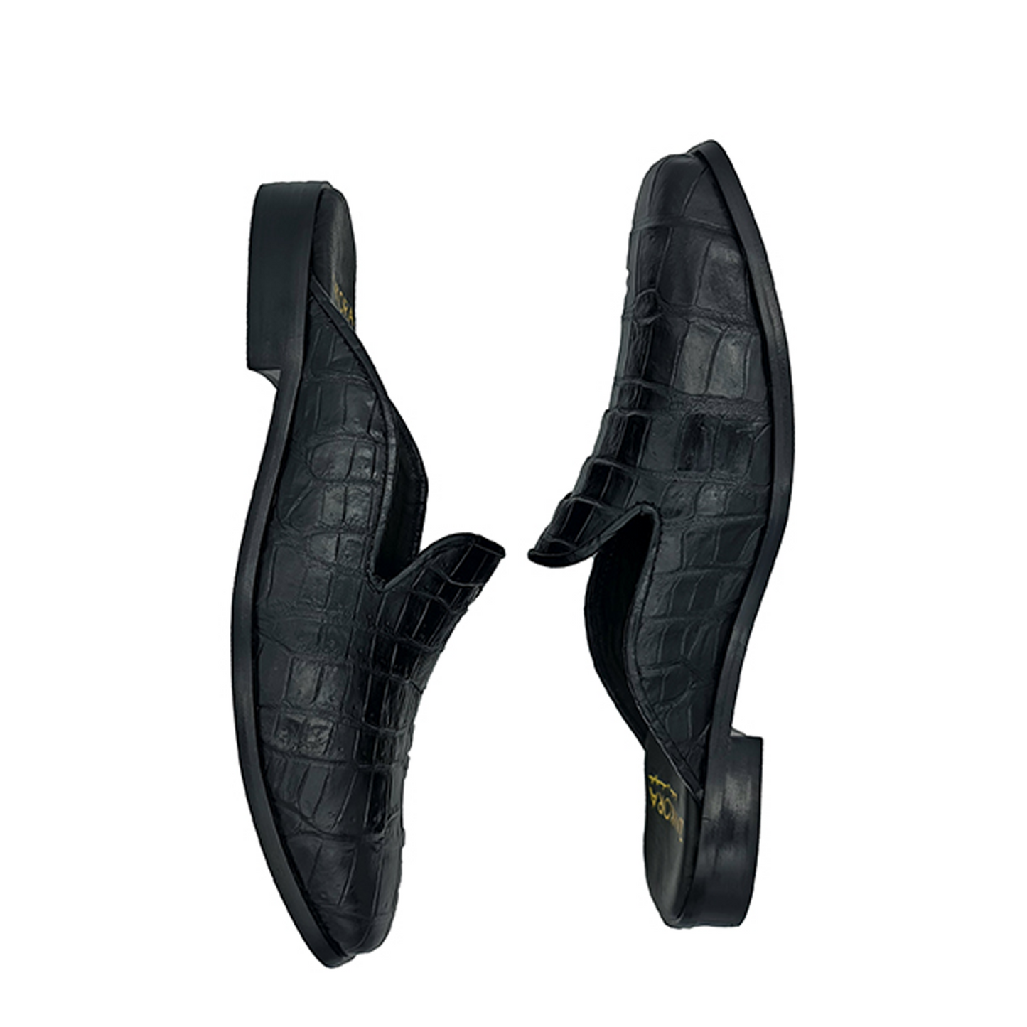 ZAPATOS DE PIEL TIPO MULE EN PIEL DE COCODRILO - MLD313F