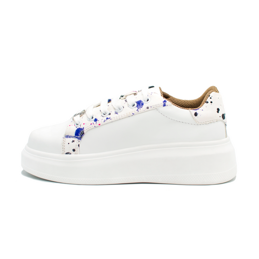 TENIS SNEAKER EN PIEL GENUINA DE BECERRO ITALIANO COLORES PASTEL - POW023