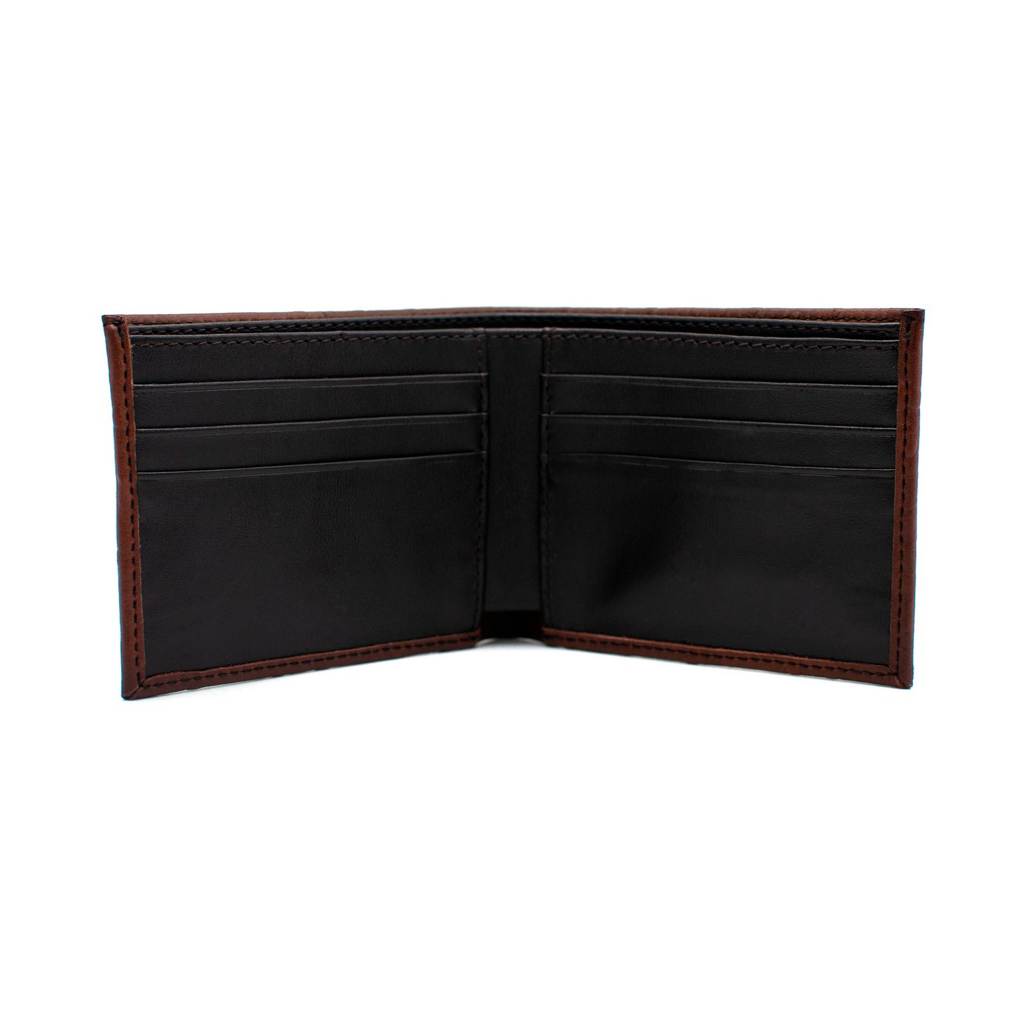 CARTERA EN PIEL DE RES GRABADA EN PANZA DE COCODRILO - PWO028