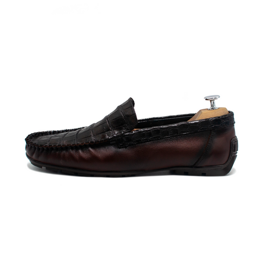 MOCASIN EN PIEL EXÓTICA DE COCODRILO - MOP302