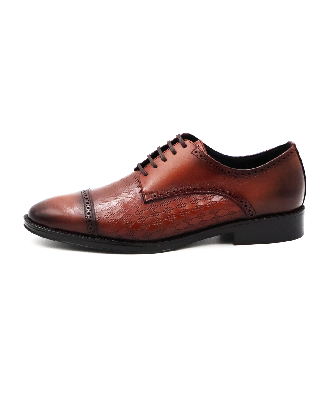 ZAPATO DE VESTIR CASUAL MARRÓN EN PIEL DE VACUNO (BECERRO) PARA HOMBRE