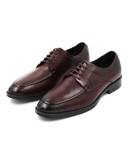 ZAPATO DE VESTIR CAFÉ EN PIEL DE BECERRO Y TERNERA