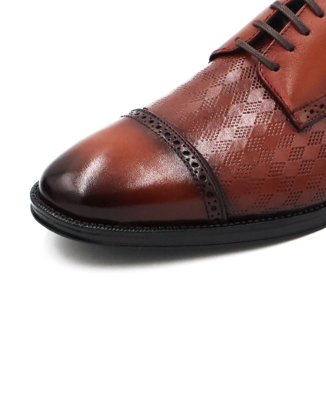 ZAPATO DE VESTIR CASUAL MARRÓN EN PIEL DE VACUNO (BECERRO) PARA HOMBRE