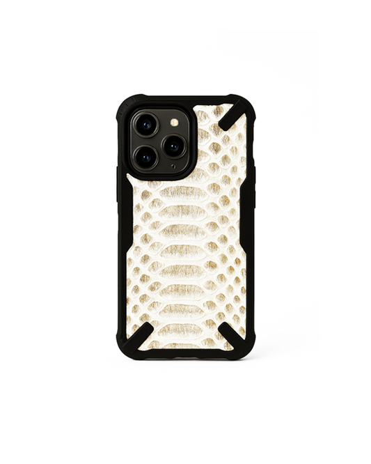 FUNDA EN PIEL GENUINA DE PITÓN BLANCO - JIE398J