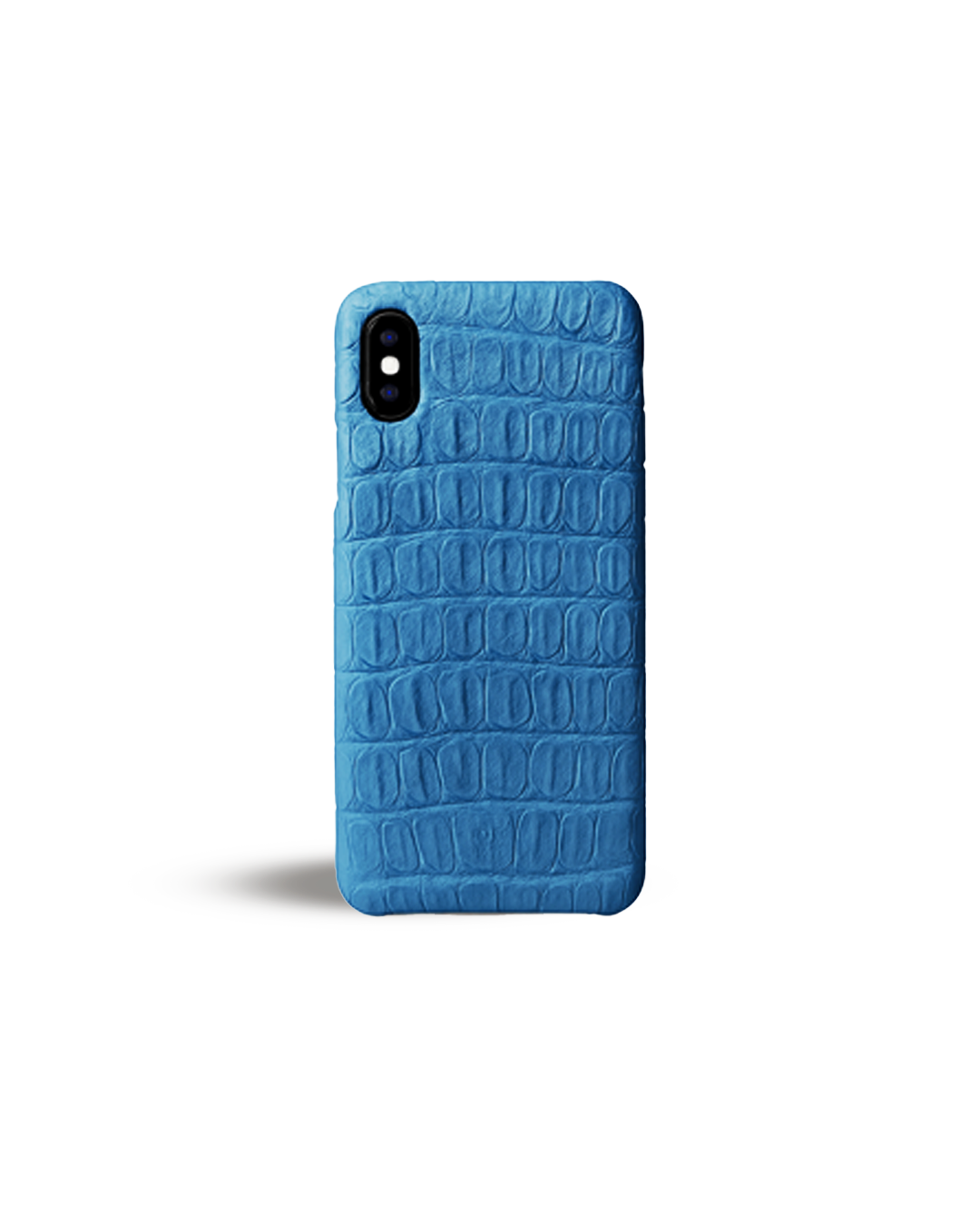 FUNDA / CASE / CARCASA PARA CELULAR EN PIEL / CUERO EXÓTIC DE COLA DE COCODRILO COLOR AZUL CIELO  - CLA841F