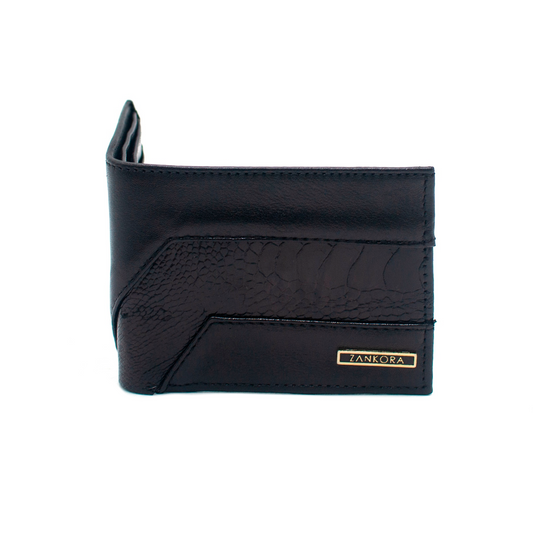 CARTERA EN PIEL GENUINA EN PATA DE AVESTRUZ - CDO203
