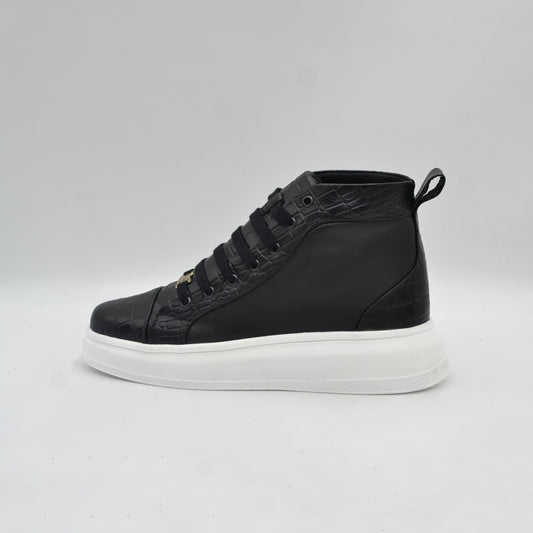 TENIS BOTIN HOMBRE CUERO COCODRILO BOVINO UNISEX ZANKORA - ZK97GR