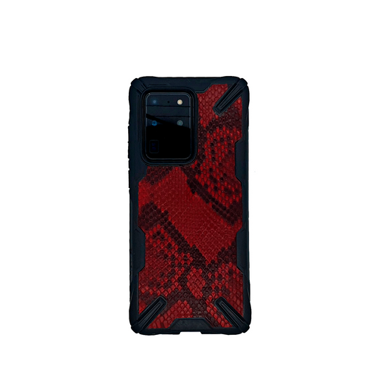 FUNDA EN PIEL GENUINA DE PITÓN ROJO - FQA012K