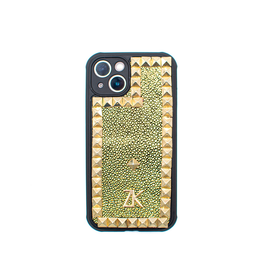 FUNDA EN PIEL GRABADA DE MANTARRAYA PULIDA - FJE893K