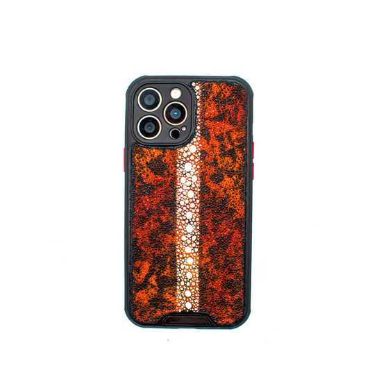 FUNDA EN PIEL GENUINA DE MANTARRAYA TIGRE - FHU439I
