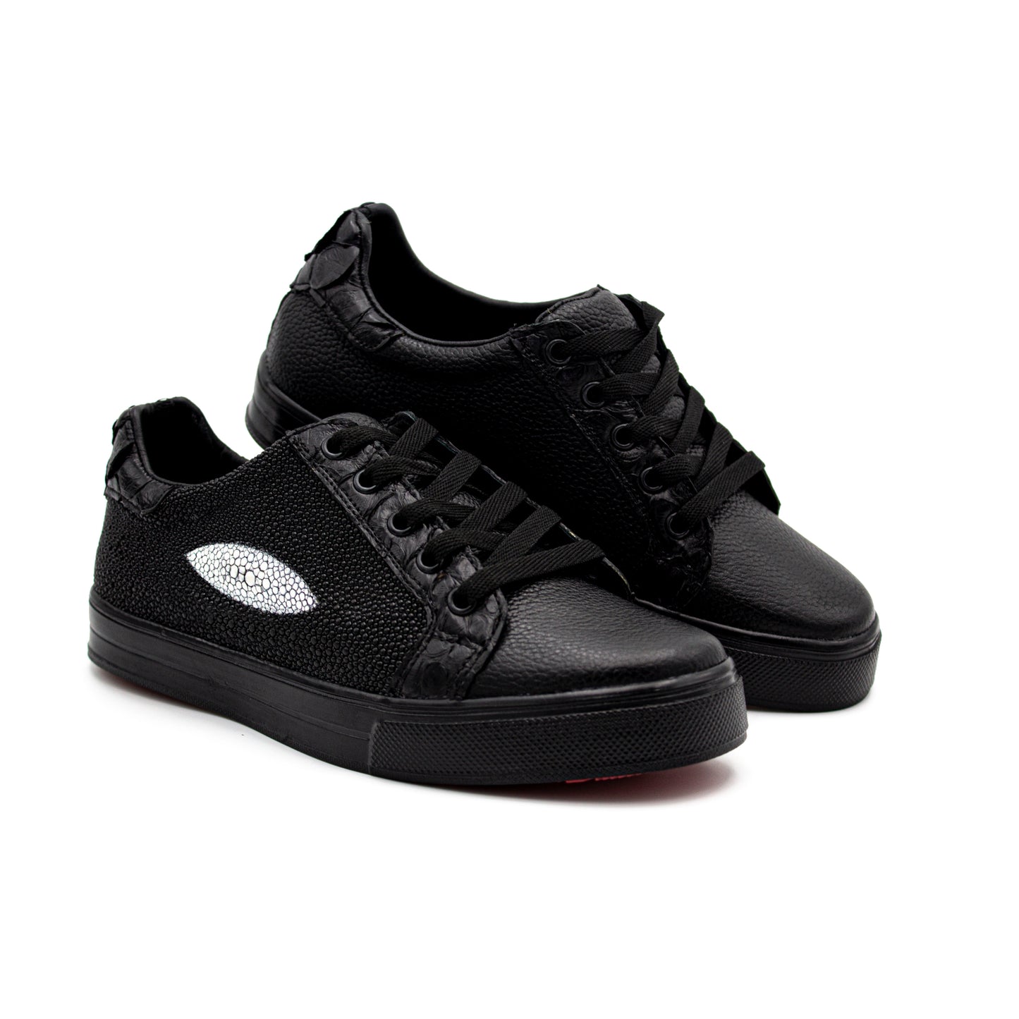 TENIS SNEAKERS DE TERNERA CON MANTARRAYA Y SERPIENTE PITÓN (PARA NIÑO) - MPN28RG