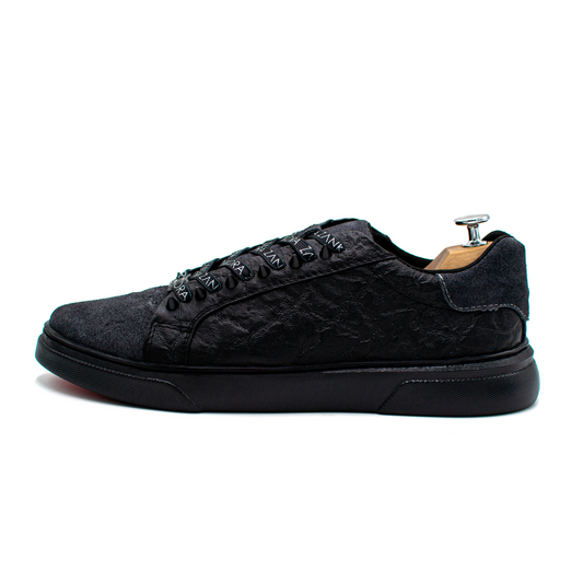 SNEAKER EN PIEL GRABADO DE ELEFANTE CON NOBUCK Y ESTOPEROLES - FEO902K