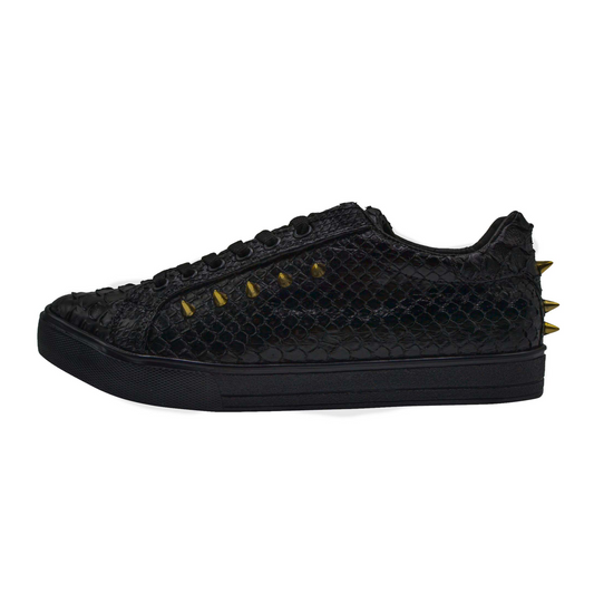 SNEAKERS DE PITÓN NEGRO CON ESTOPEROLES - KGH597F